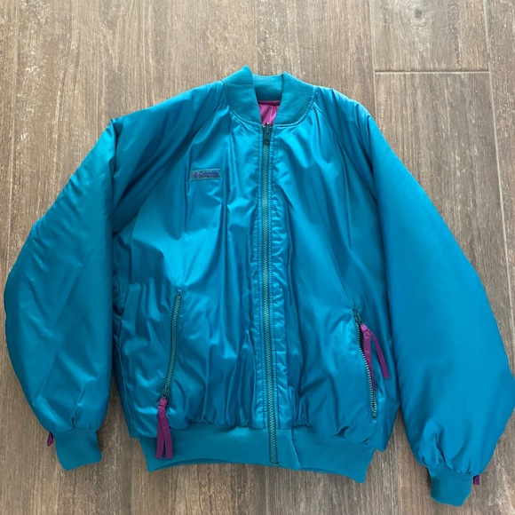 Vintage Reversible Columbia Puffy Jacket - Womens Medium - Picture 1 of 6
